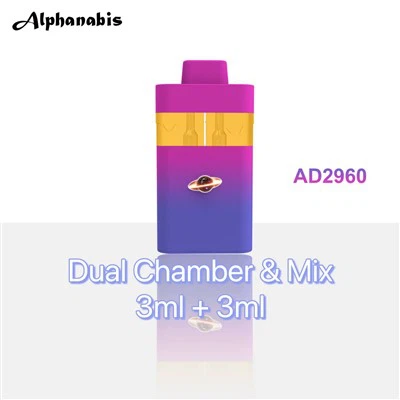 3ml+3ML vienkartinė Vape Box dviguba alyvos bakas ir pašildymas